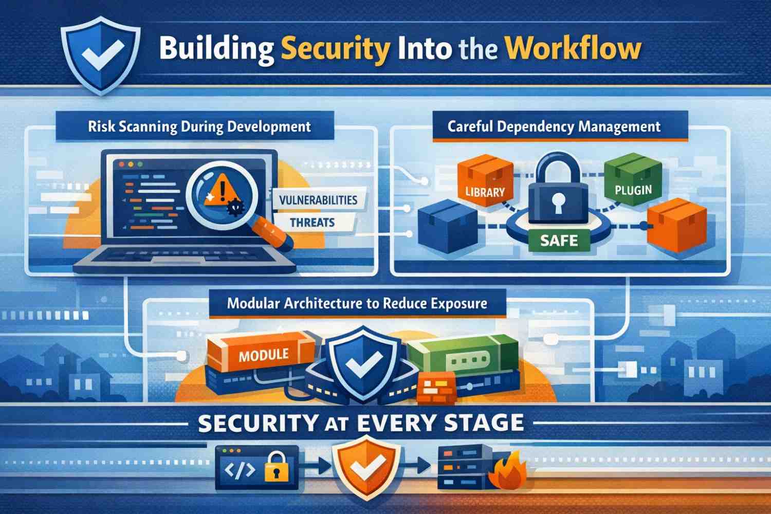 Modern website development workflows address security issues
