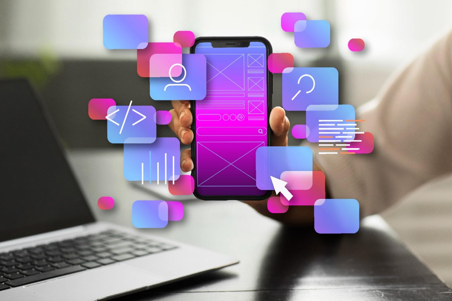 A graphical illustration showing super apps.